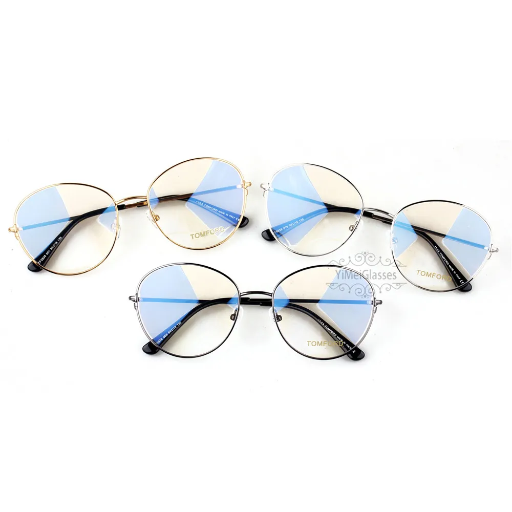 Tom Ford Metal Full Frame Round Eyeglasses TF5938 (1)