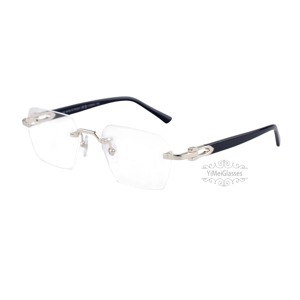 Cartier C Decor 24K GOLD Plated Titanium Rimless Eyeglasses CT0623O (2)