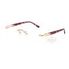 Cartier C Decor 24K GOLD Plated Titanium Rimless Eyeglasses CT0623O (3)