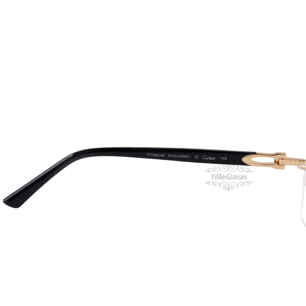 Cartier C Decor 24K GOLD Plated Titanium Rimless Eyeglasses CT0623O (4)