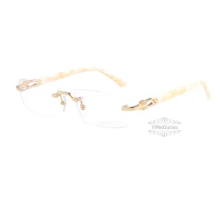 Cartier C Decor Acetate Titanium Rimless Eyeglasses CT0581O (10)