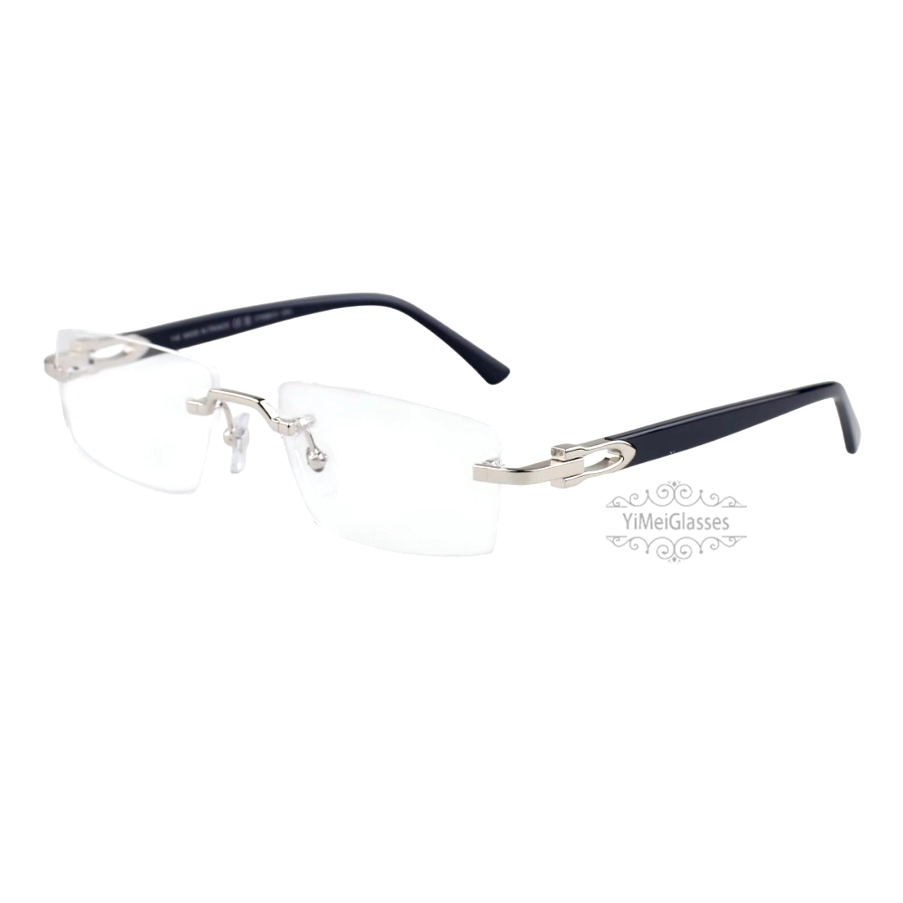 Cartier C Decor Acetate Titanium Rimless Eyeglasses CT0581O (2)