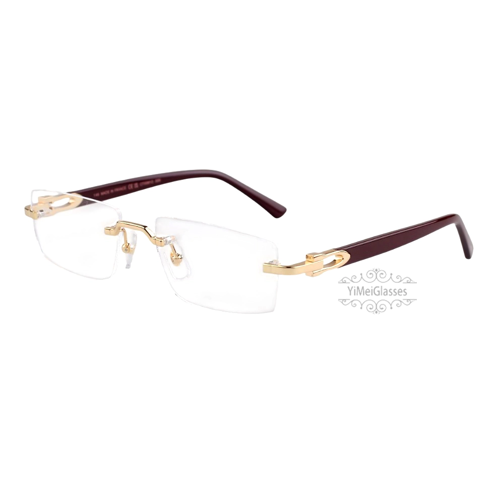 Cartier C Decor Acetate Titanium Rimless Eyeglasses CT0581O (4)