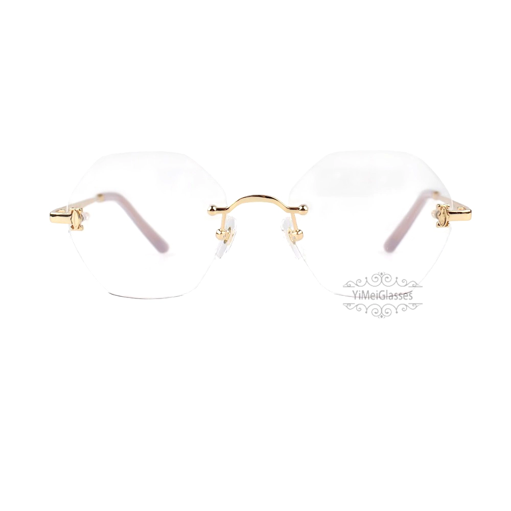 Cartier Icon Collection Titanium Geometric Rimless Eyeglasses CT0593O (11)