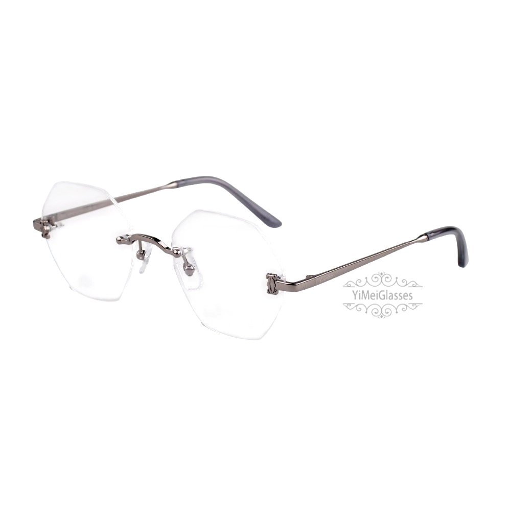 Cartier Icon Collection Titanium Geometric Rimless Eyeglasses CT0593O (3)