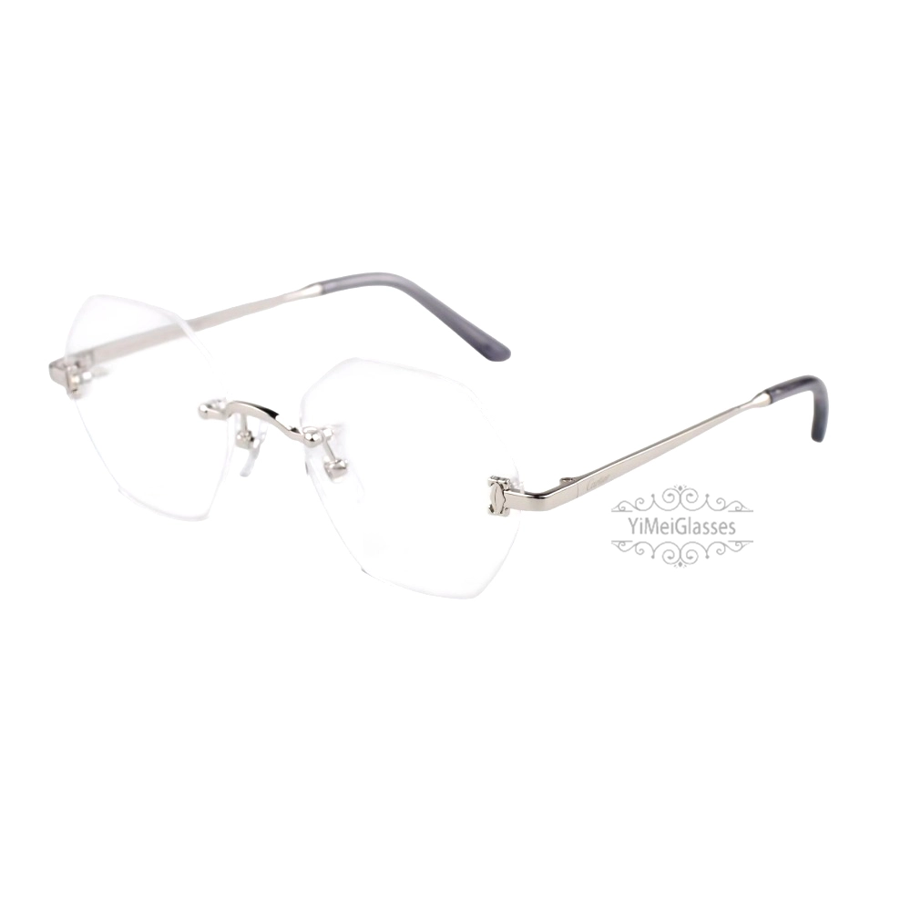Cartier Icon Collection Titanium Geometric Rimless Eyeglasses CT0593O (5)