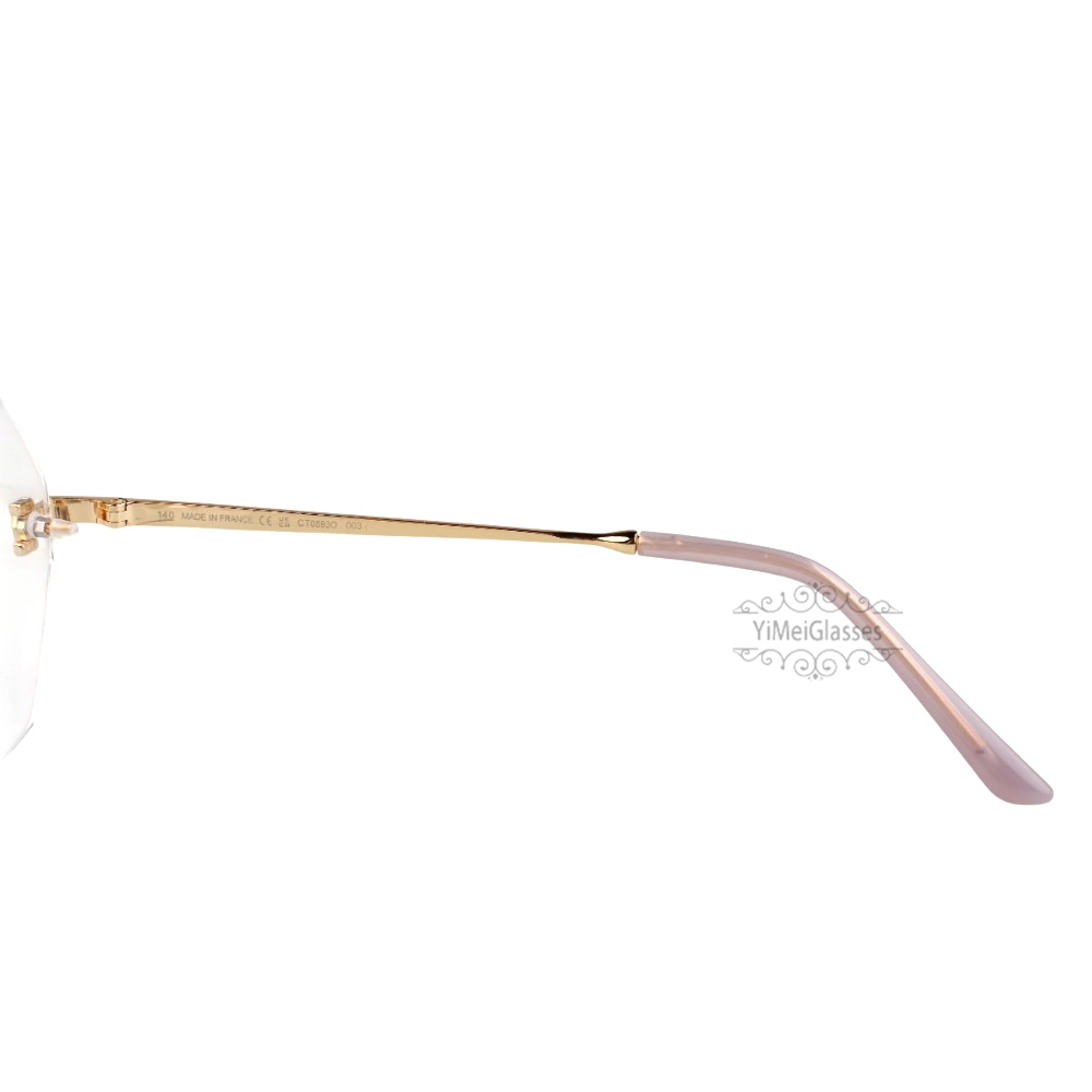 Cartier Icon Collection Titanium Geometric Rimless Eyeglasses CT0593O (7)