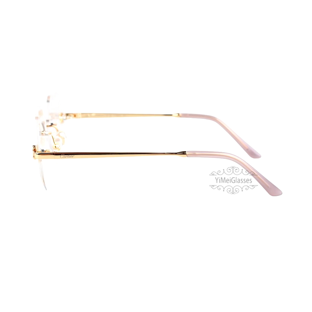 Cartier Icon Collection Titanium Geometric Rimless Eyeglasses CT0593O (9)