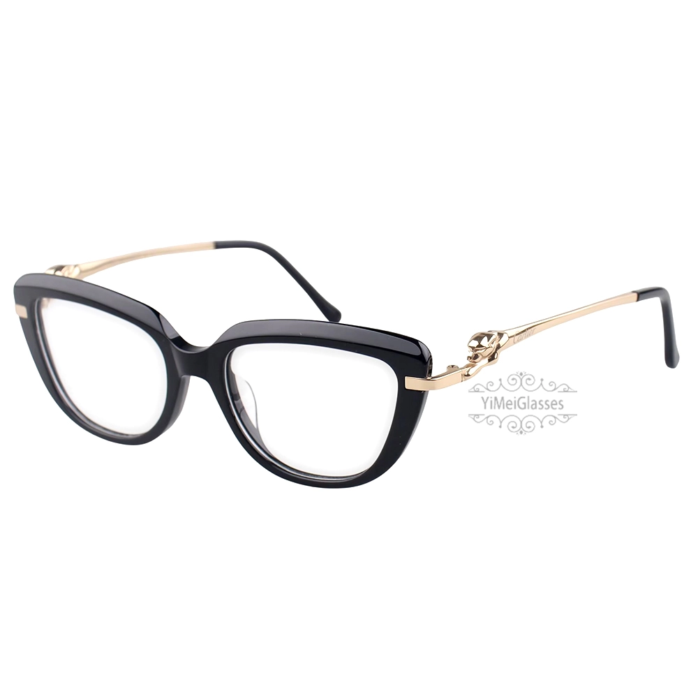Cartier PANTHèRE Cateye Design Acetate Titanium Rimless Eyeglasses CT0282O (4)