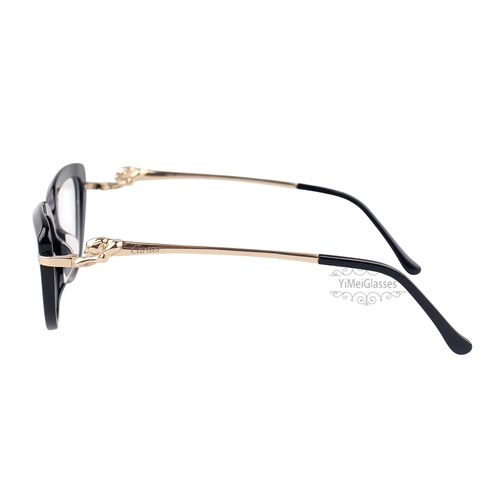 Cartier PANTHèRE Cateye Design Acetate Titanium Rimless Eyeglasses CT0282O (5)