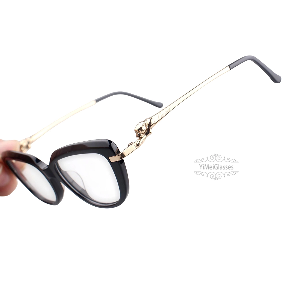 Cartier PANTHèRE Cateye Design Acetate Titanium Rimless Eyeglasses CT0282O (7)