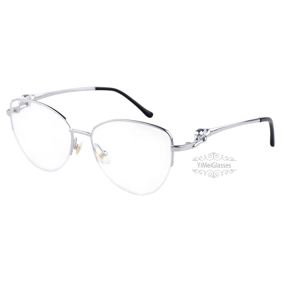 Cartier PANTHèRE Cateye Design Titanium Half Frame Eyeglasses CT0280 (11)