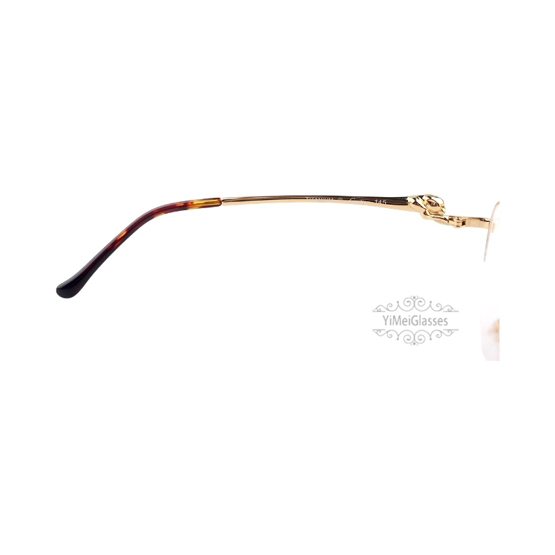 Cartier PANTHèRE Cateye Design Titanium Half Frame Eyeglasses CT0280 (2)