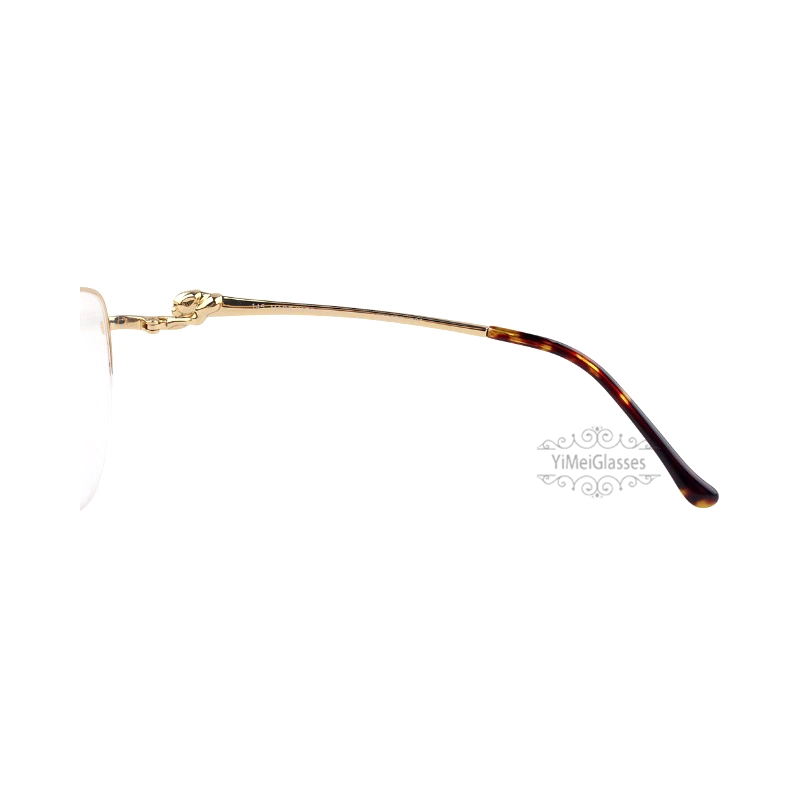 Cartier PANTHèRE Cateye Design Titanium Half Frame Eyeglasses CT0280 (3)