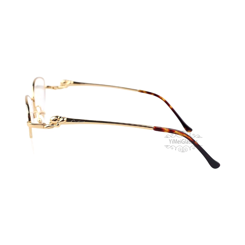 Cartier PANTHèRE Cateye Design Titanium Half Frame Eyeglasses CT0280 (7)