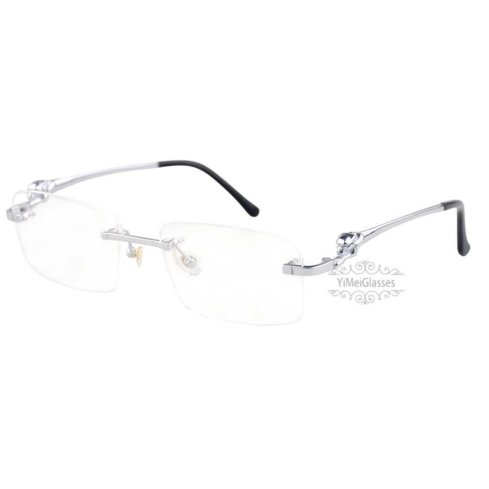 Cartier PANTHèRE Cateye Design Titanium Rimless Eyeglasses CT0281O (11)
