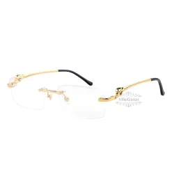 Cartier PANTHèRE Cateye Design Titanium Rimless Eyeglasses CT0281O (4)