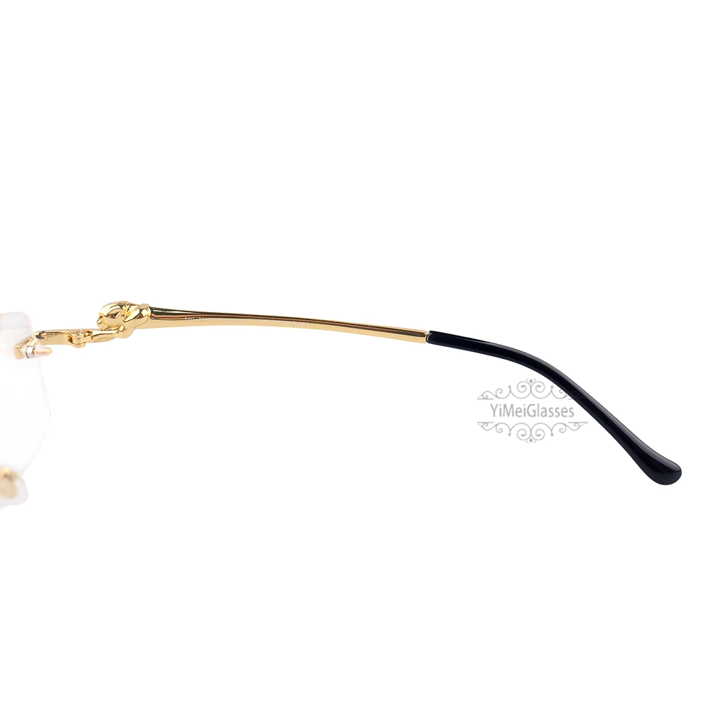 Cartier PANTHèRE Cateye Design Titanium Rimless Eyeglasses CT0281O (8)
