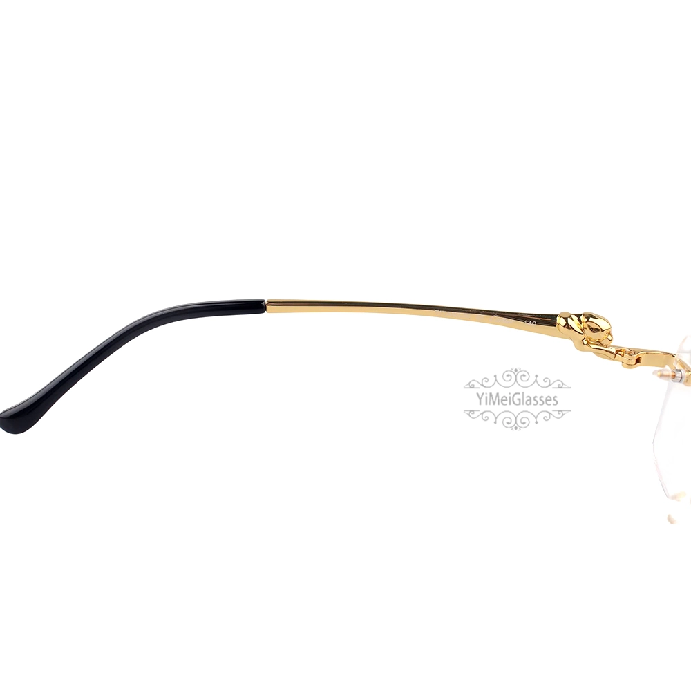 Cartier PANTHèRE Cateye Design Titanium Rimless Eyeglasses CT0281O (9)