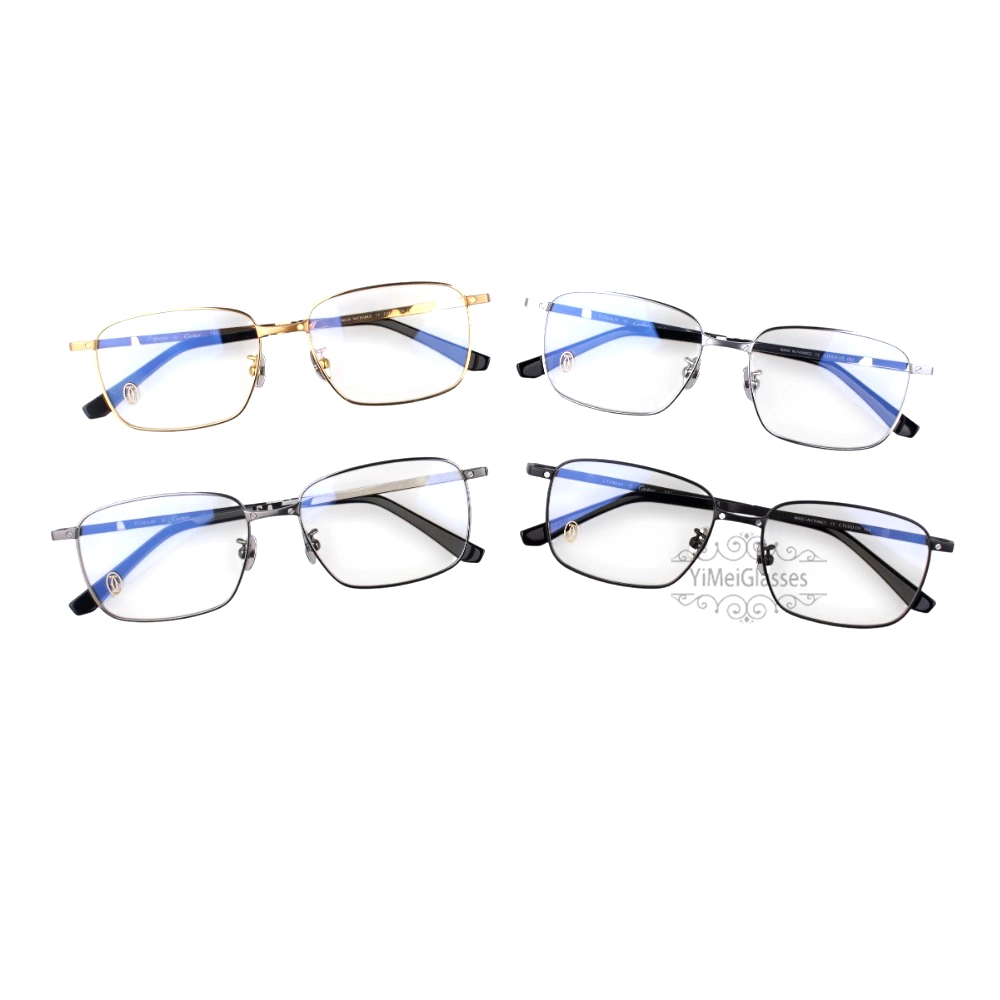 Cartier Santos De Double Bridge Titanium Full Frame Eyeglasses CT0320 (1)