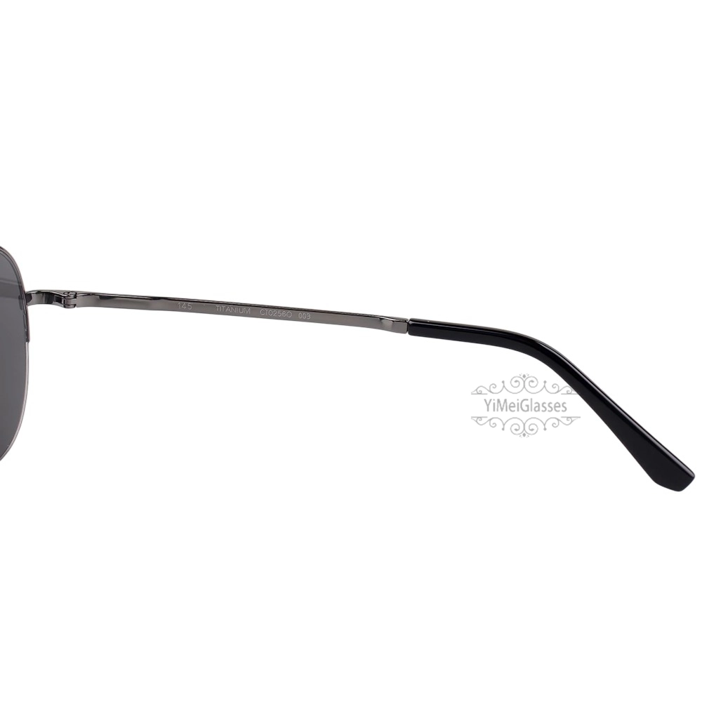 Cartier Santos De Titanium Pilot Double Bridge Half Frame Sunglasses CT0256O (14)