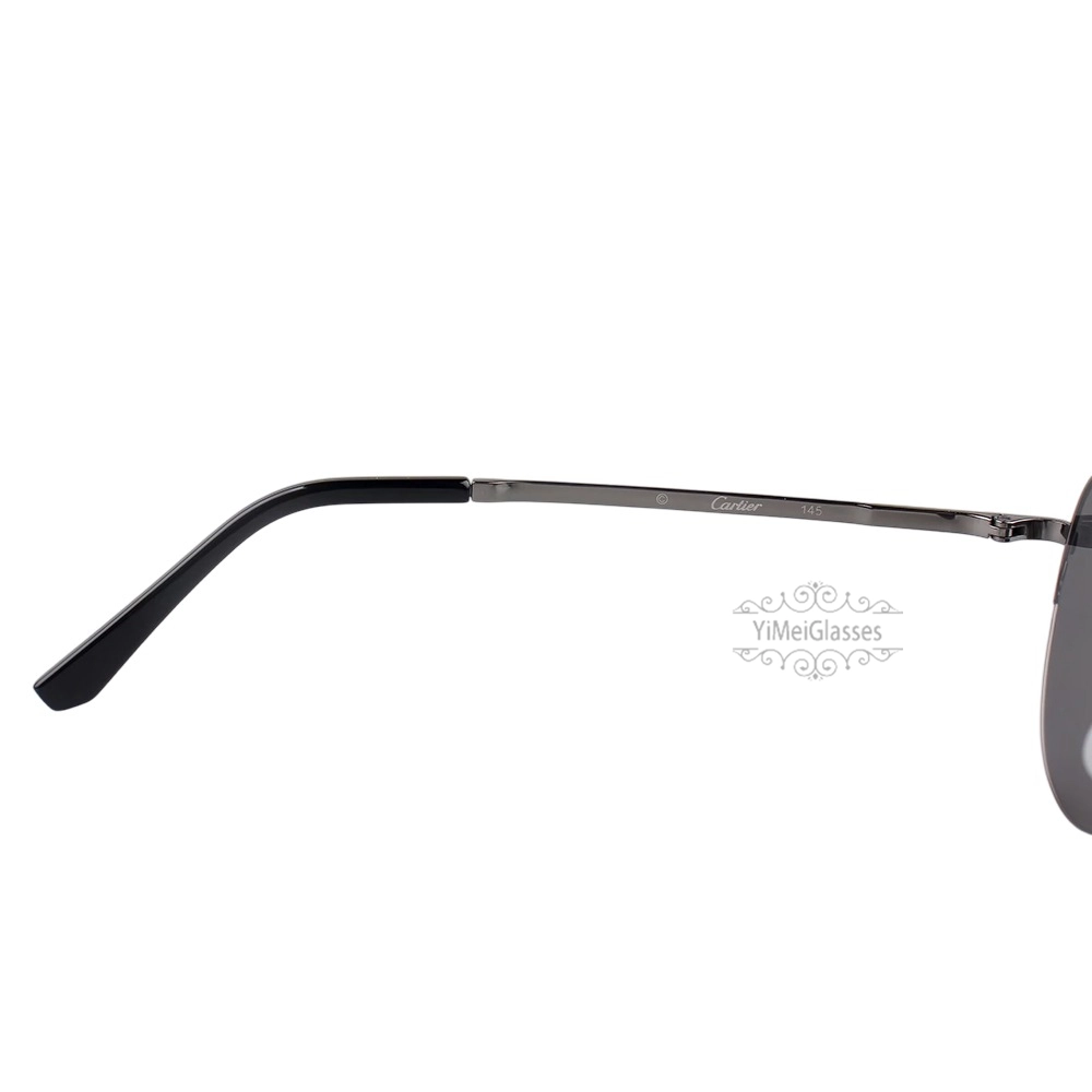 Cartier Santos De Titanium Pilot Double Bridge Half Frame Sunglasses CT0256O (15)