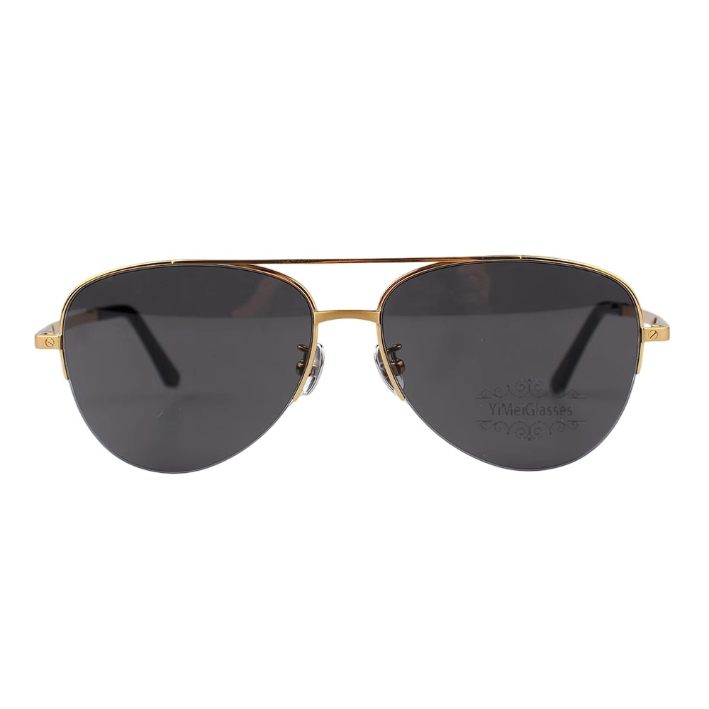Cartier Santos De Titanium Pilot Double Bridge Half Frame Sunglasses CT0256O (3)