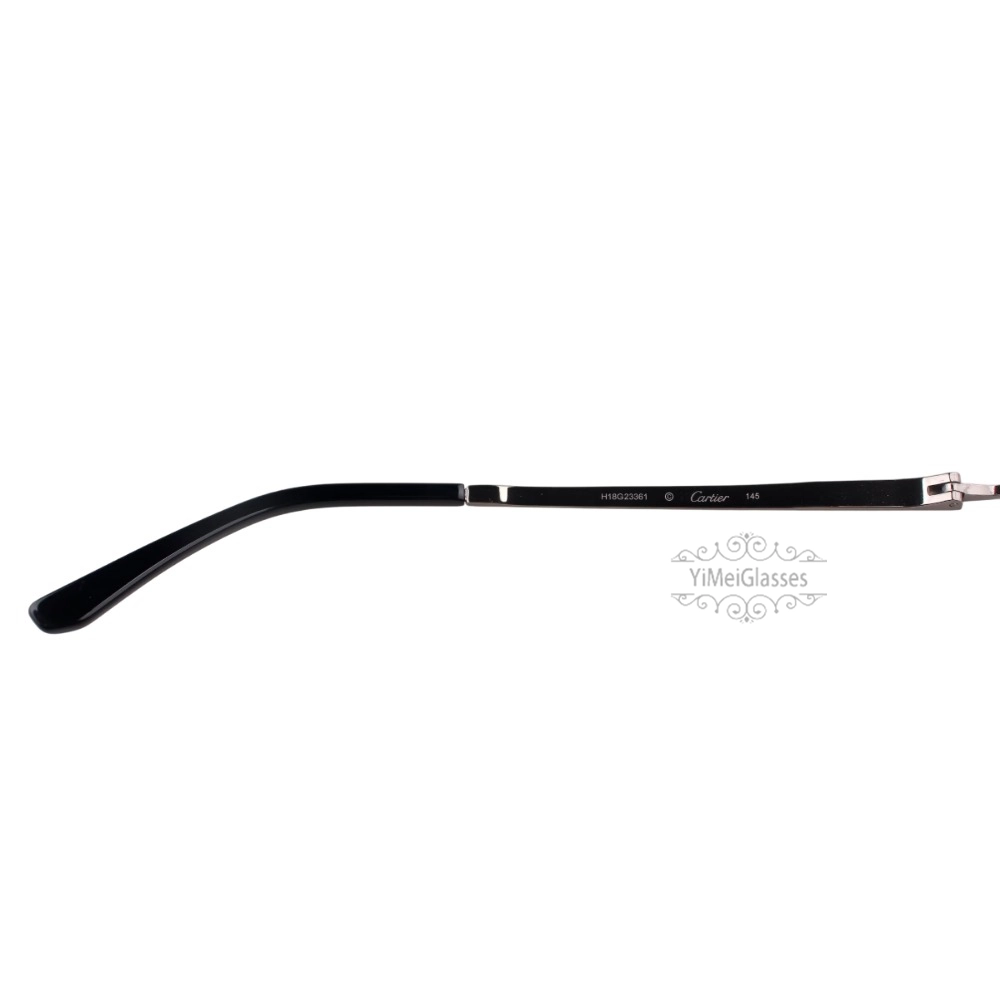 Cartier Santos De Wide Rectangle Titanium Rimless Eyeglasses CT0407O (3)