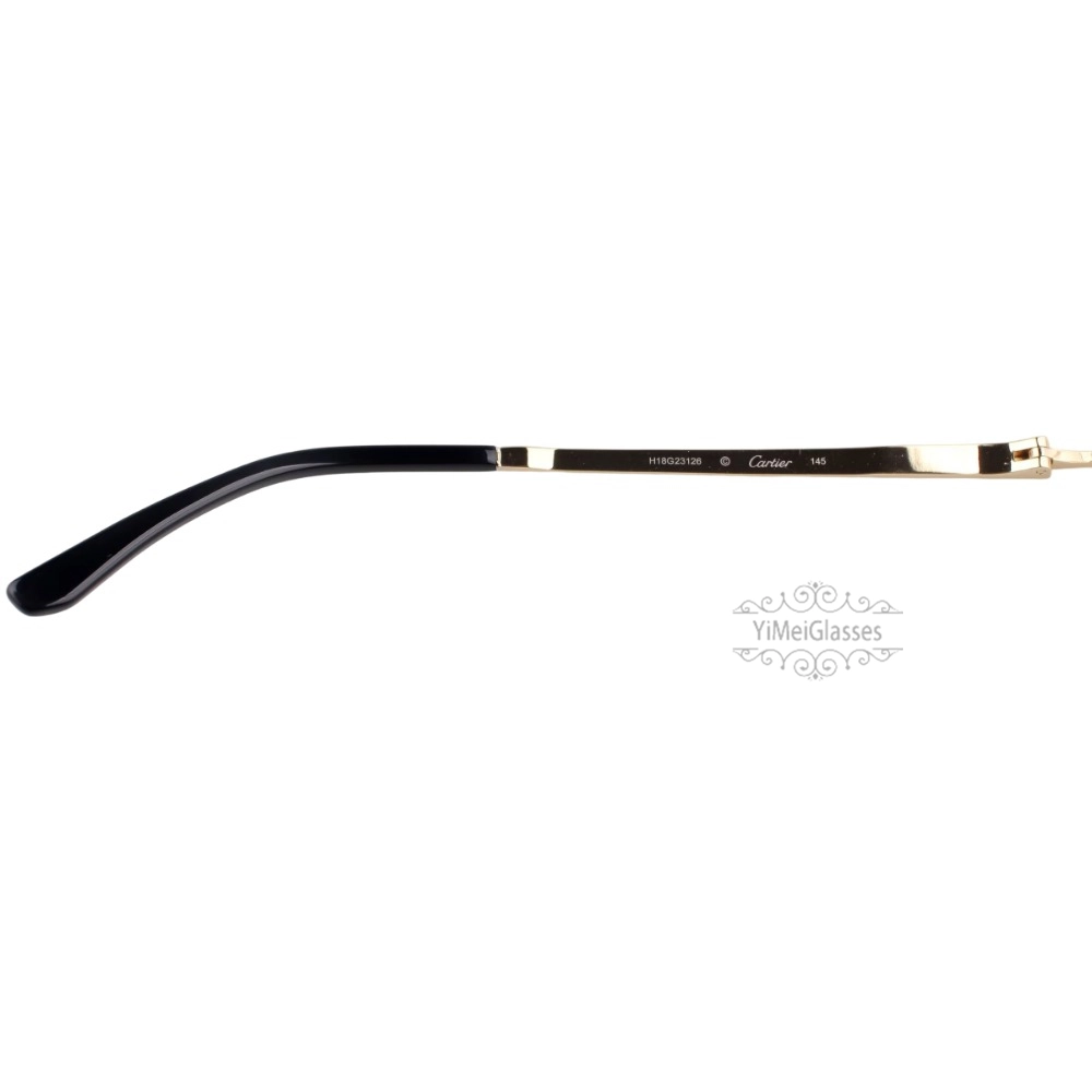 Cartier Santos De Wide Rectangle Titanium Rimless Eyeglasses CT0408O (6)