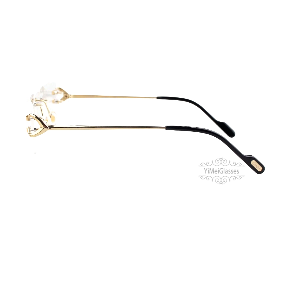 Cartier Singature C DE Rimless Titanium Eyeglasses CT0488O (7)