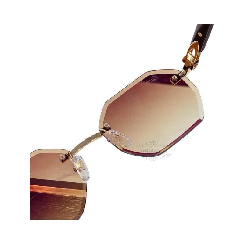 Cartier C Decor Cut Lenses Rimless Sunglasses CT0439S (3)