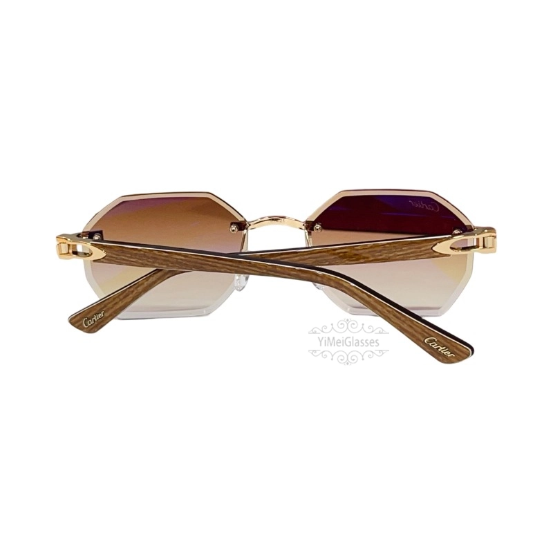 Cartier C Decor Cut Lenses Rimless Sunglasses CT0439S (6)