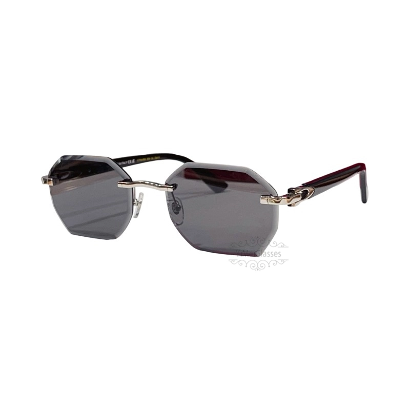 Cartier C Decor Cut Lenses Rimless Sunglasses CT0439S (9)