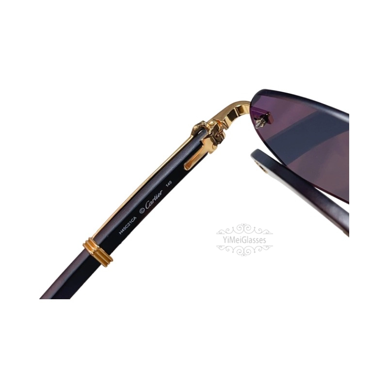 Cartier Première De Wooden Rimless Sunglasses CT0362s (4)